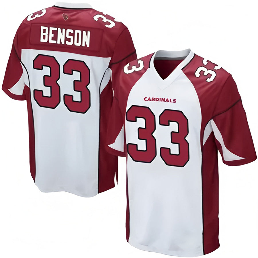 Punc A.Cardinals #33 Trey Benson Player White Home Game Stitched Jerseys