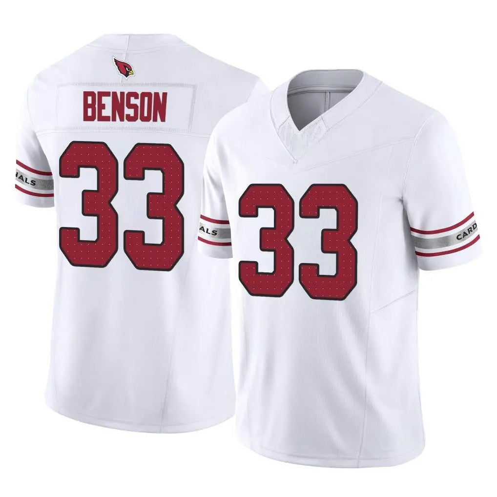 Punc A.Cardinals #33 Trey Benson Player White Vapor F.U.S.E. Limited Home Game Stitched Jerseys