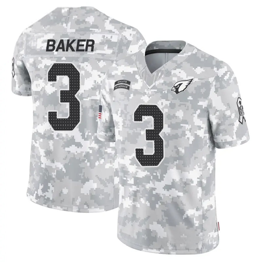 PuncA.Cardinals #3 Budda Baker Player Camo Salute to Service Limited Stitched Jerseys
