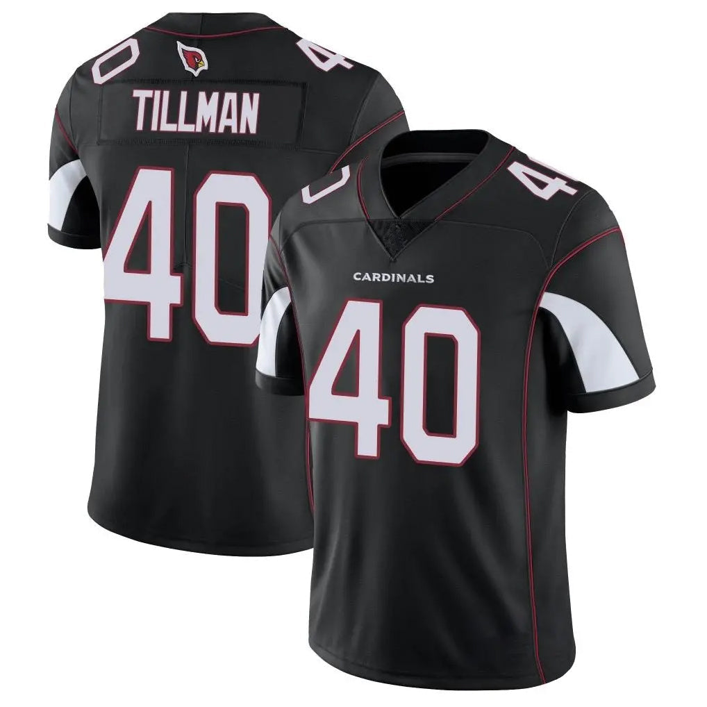 Punc A.Cardinals #40 Pat Tillman Player Black Vapor Limited Home Game Stitched Jerseys