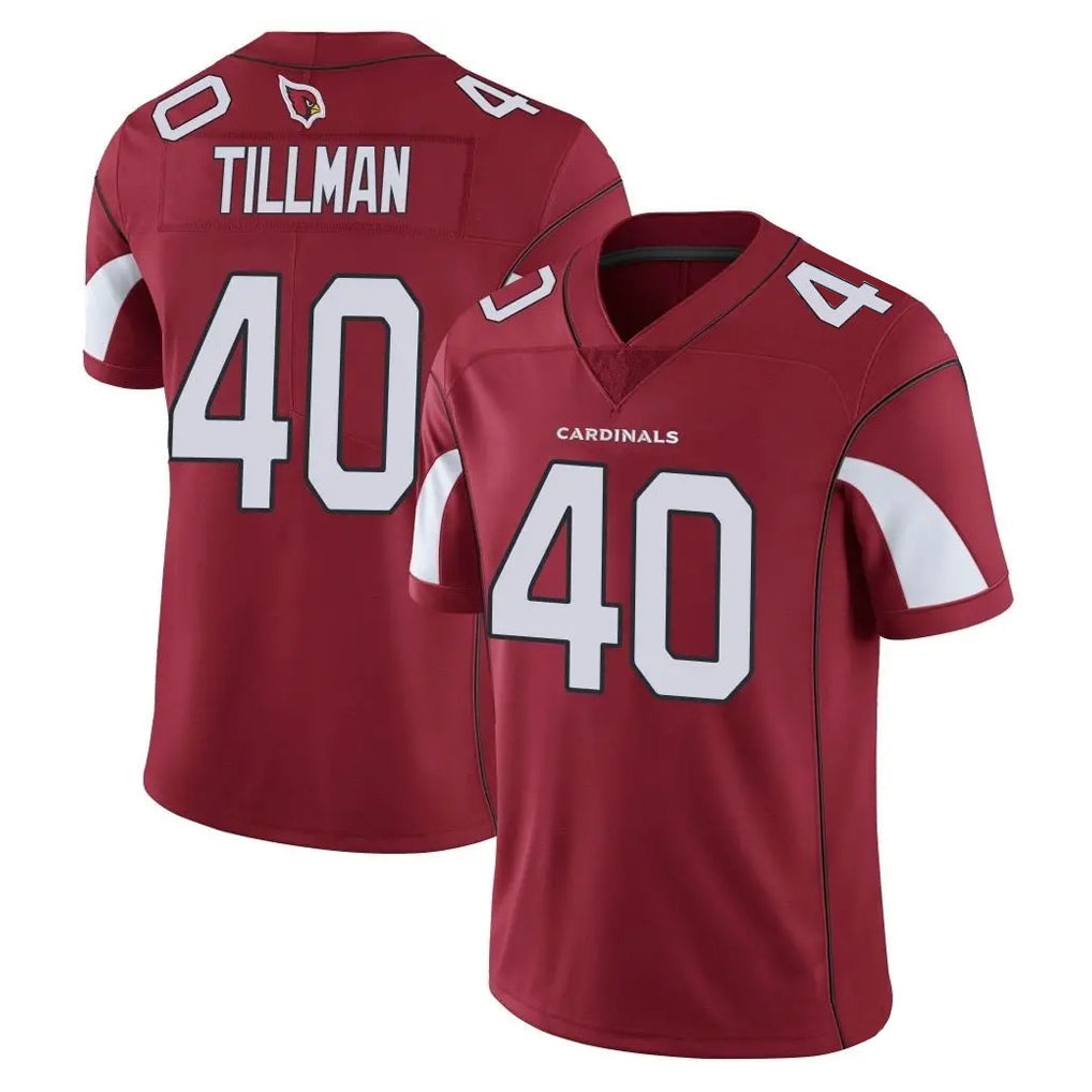 Punc A.Cardinals #40 Pat Tillman Player Cardinal Vapor Limited Home Game  Stitched Jerseys