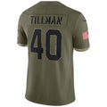 Punc A.Cardinals #40 Pat Tillman Player Olive Salute to Service Limited Stitched Jerseys