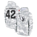Punc A.Cardinals #42 Dadrion Taylor-Demerson Player Camo Salute to Service Hoodies Stitched Jerseys