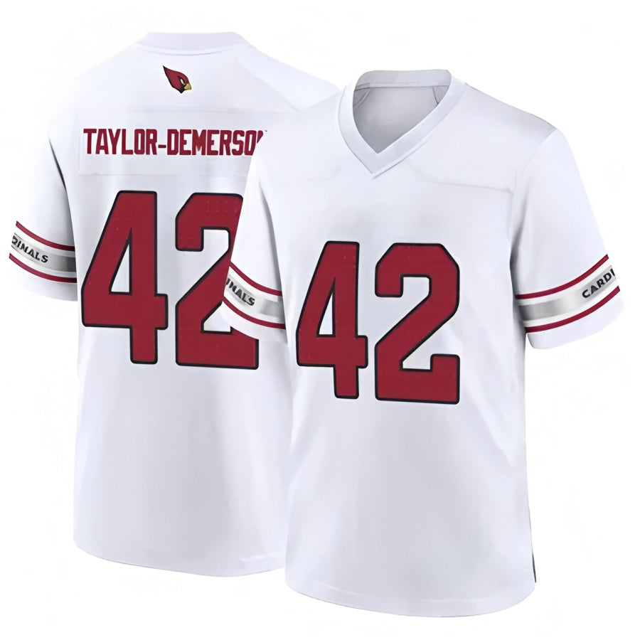 Punc A.Cardinals #42 Dadrion Taylor-Demerson Player Whtie Home Game Stitched Jerseys