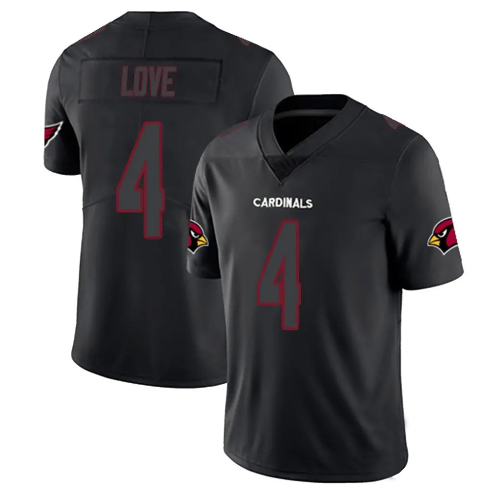 Punc A.Cardinals #4 Jeremiyah Love Player Black Impact Limited Home Game Stitched Jerseys