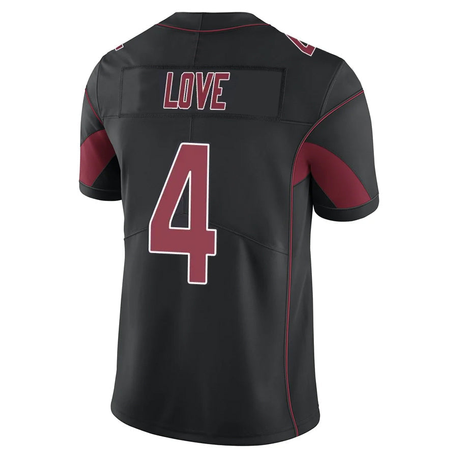 Punc A.Cardinals #4 Jeremiyah Love Player Black Limited Elite Home Game Stitched Jerseys