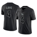 Punc A.Cardinals #4 Jeremiyah Love Player Black RFLCTV Limited Home Game Stitched Jerseys