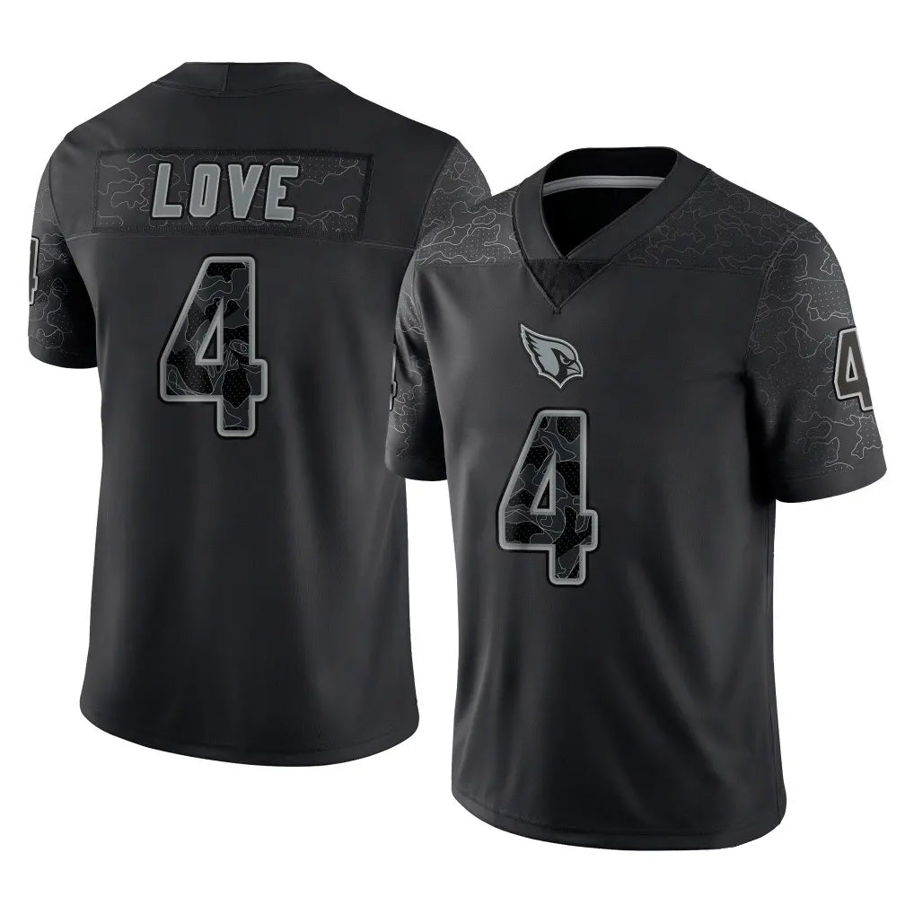 Punc A.Cardinals #4 Jeremiyah Love Player Black RFLCTV Limited Home Game Stitched Jerseys