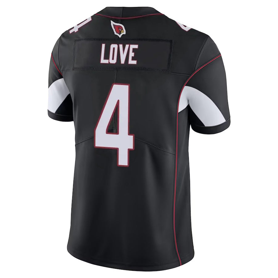 Punc A.Cardinals #4 Jeremiyah Love Player Black Vapor Limited Home Game Stitched Jerseys