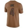 Punc A.Cardinals #4 Jeremiyah Love Player Brown Limited Salute To Service Game Stitched Jerseys