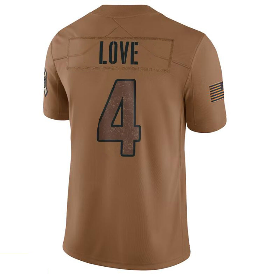 Punc A.Cardinals #4 Jeremiyah Love Player Brown Limited Salute To Service Game Stitched Jerseys