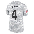 Punc A.Cardinals #4 Jeremiyah Love Player Camo Salute to Service Limited Home Stitched Jerseys