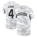 Punc A.Cardinals #4 Jeremiyah Love Player Salute to Service Hoodies & T-Shirts Football Jerseys