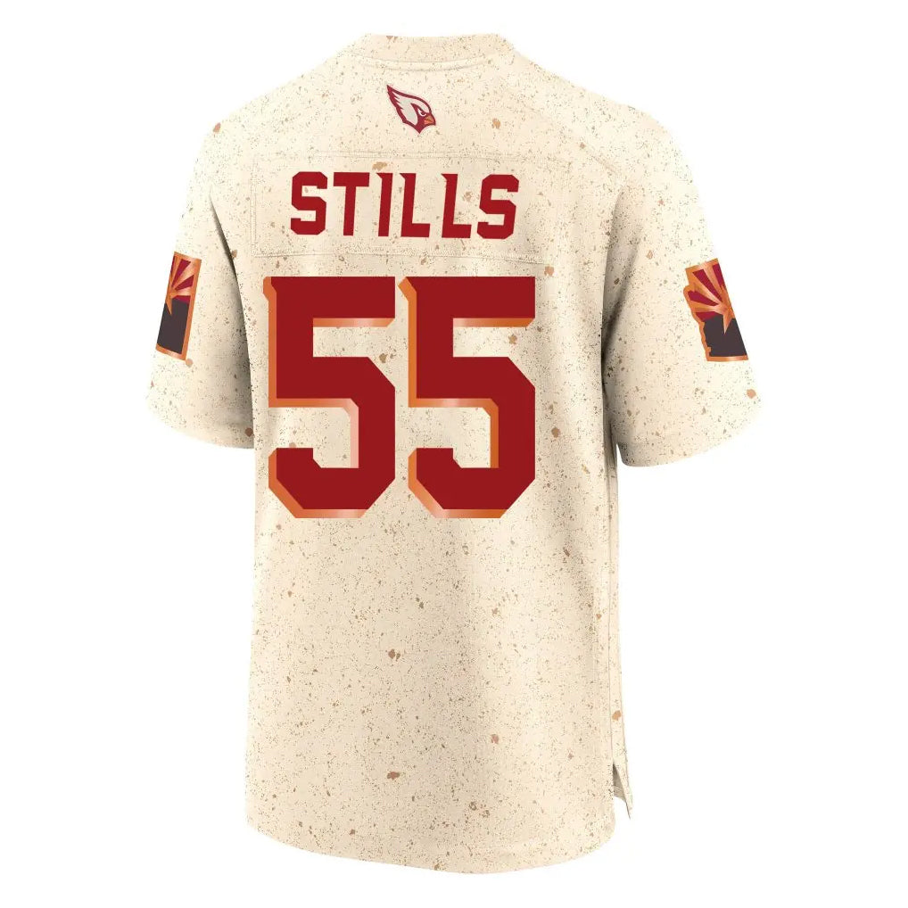 Punc A.Cardinals #55 Dante Stills Player Cream Rivalries Collection Game Stitched Jerseys