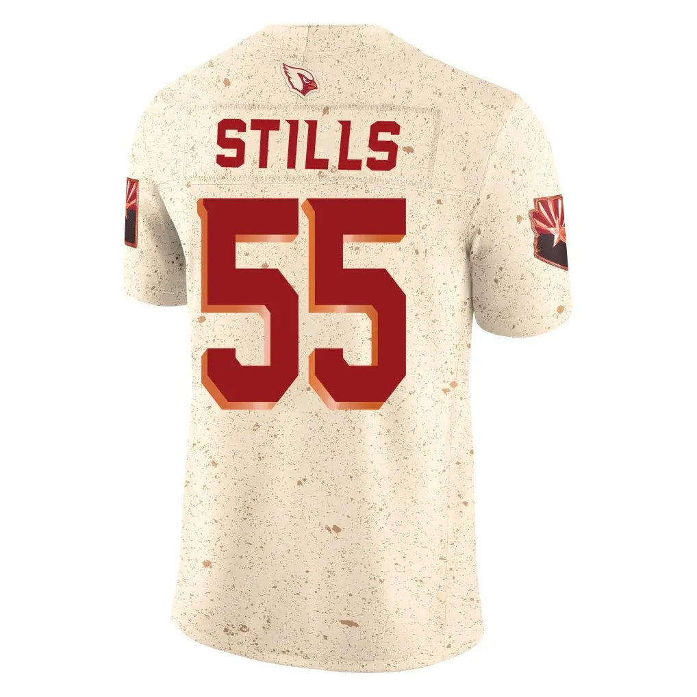 Punc A.Cardinals #55 Dante Stills Player Cream Rivalries Collection Vapor Limited Home Game Stitched Jerseys