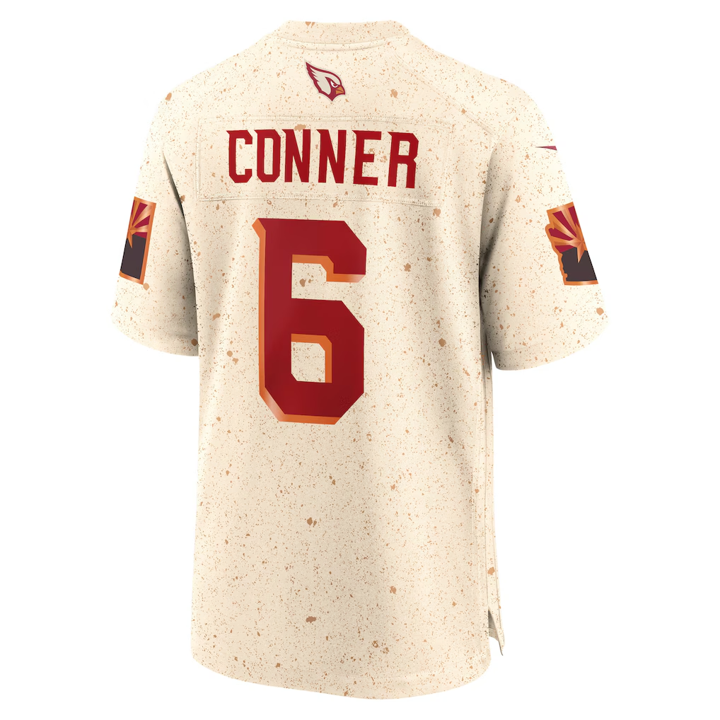 Punc A.Cardinals #6 James Conner Natural 2025 Rivalries Collection Game Stitched Jerseys