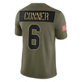 Punc A.Cardinals #6 James Conner Player Olive Salute To Service Home Game Stitched Jerseys
