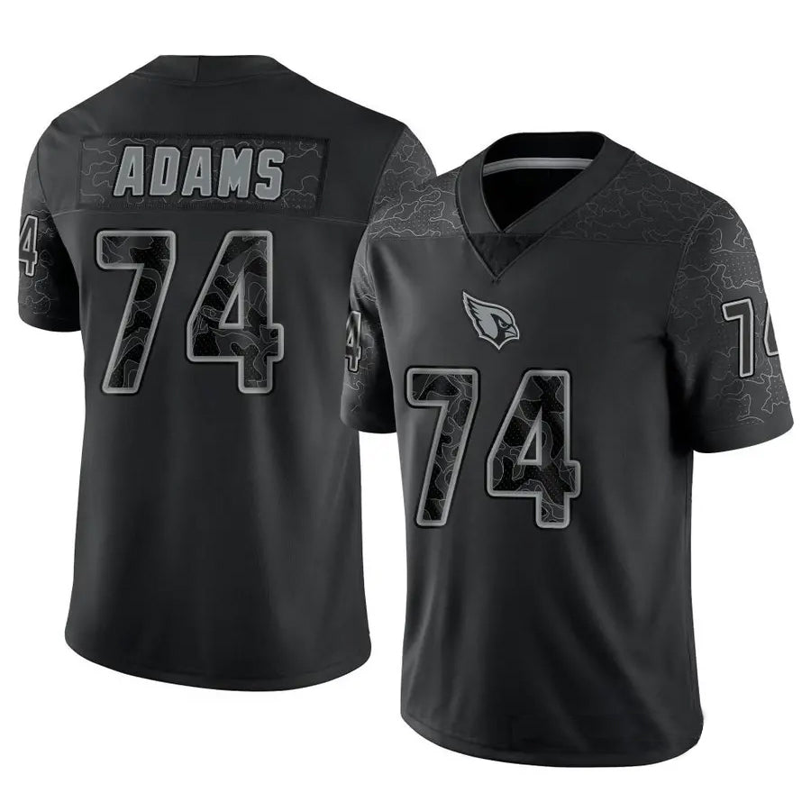 Punc A.Cardinals #74 Isaiah Adams Player Black RFLCTV Limited Stitched Jerseys