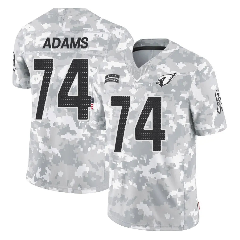Punc A.Cardinals #74 Isaiah Adams Player Camo Salute to Service Limited Home Stitched Jerseys