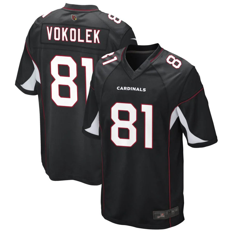 Punc A.Cardinals #81 Travis Vokolek Player Black Game Stitched Jerseys