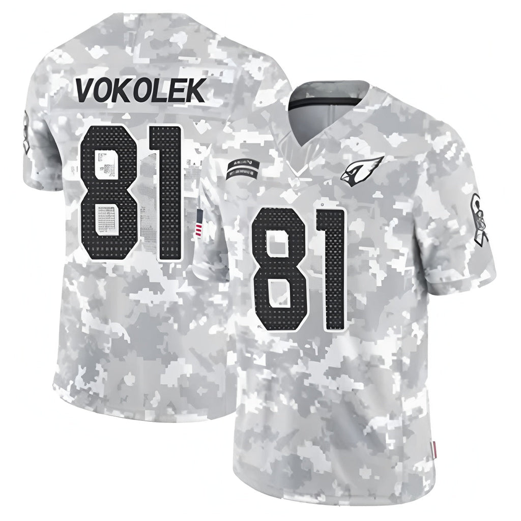 Punc A.Cardinals #81 Travis Vokolek Player Camo Salute to Service Limited Stitched Stitched Jerseys