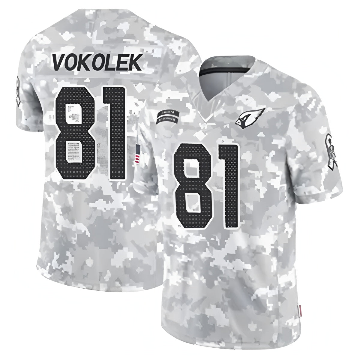 Punc A.Cardinals #81 Travis Vokolek Player Camo Salute to Service Limited Stitched Stitched Jerseys