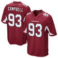 Punc A.Cardinals #93 Calais Campbell Player Cardinal Game Stitched  Jerseys