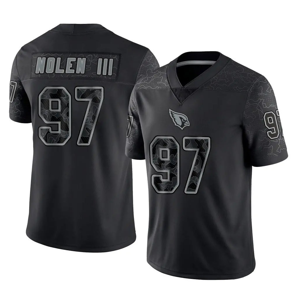 Punc A.Cardinals #97 Walter Nolen III Player Black RFLCTV Limited Home Game Stitched Jerseys