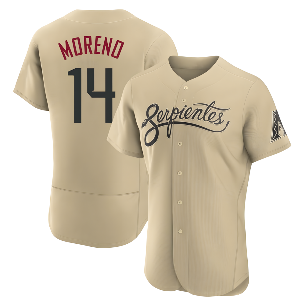 Punc A.Diamondbacks #14 Gabriel Moreno Player Gold City Connect Stitched Jerseys