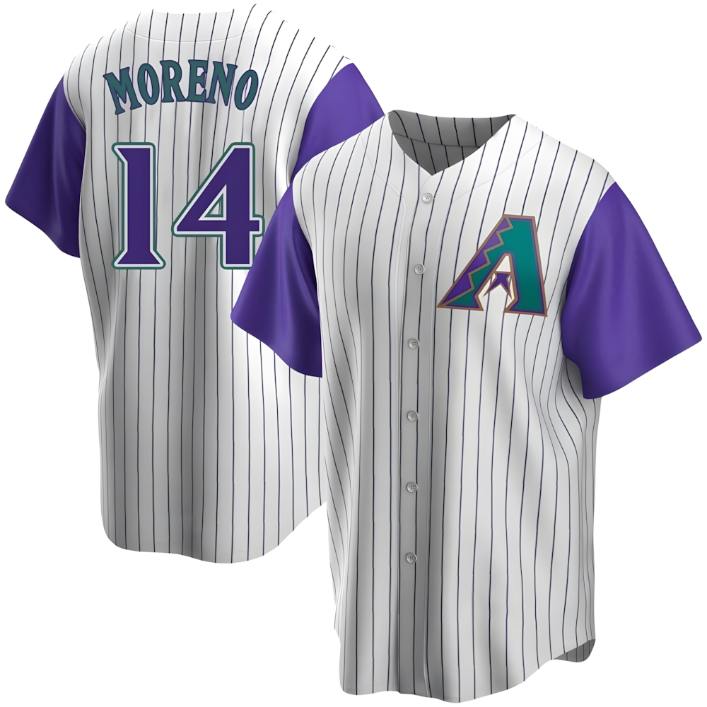 Punc A.Diamondbacks #14 Gabriel Moreno Player Purple Replica Alternate Cooperstown Collection Stitched Jerseys