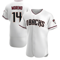 Punc A.Diamondbacks #14 Gabriel Moreno Player White Crimson Home Stitched Jerseys