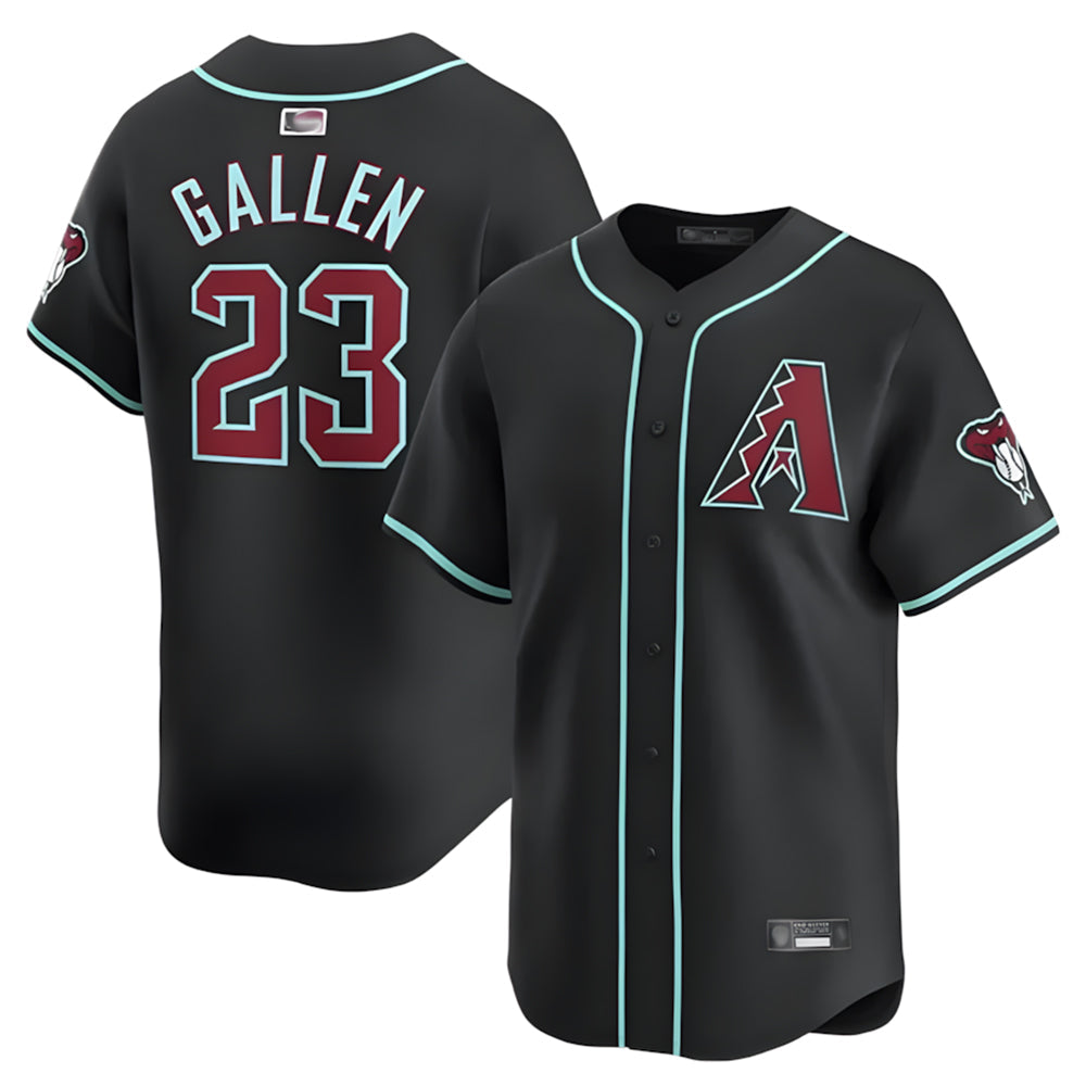 Punc A.Diamondbacks #23 Zac Gallen Player Black Replica Game Stitched Jerseys