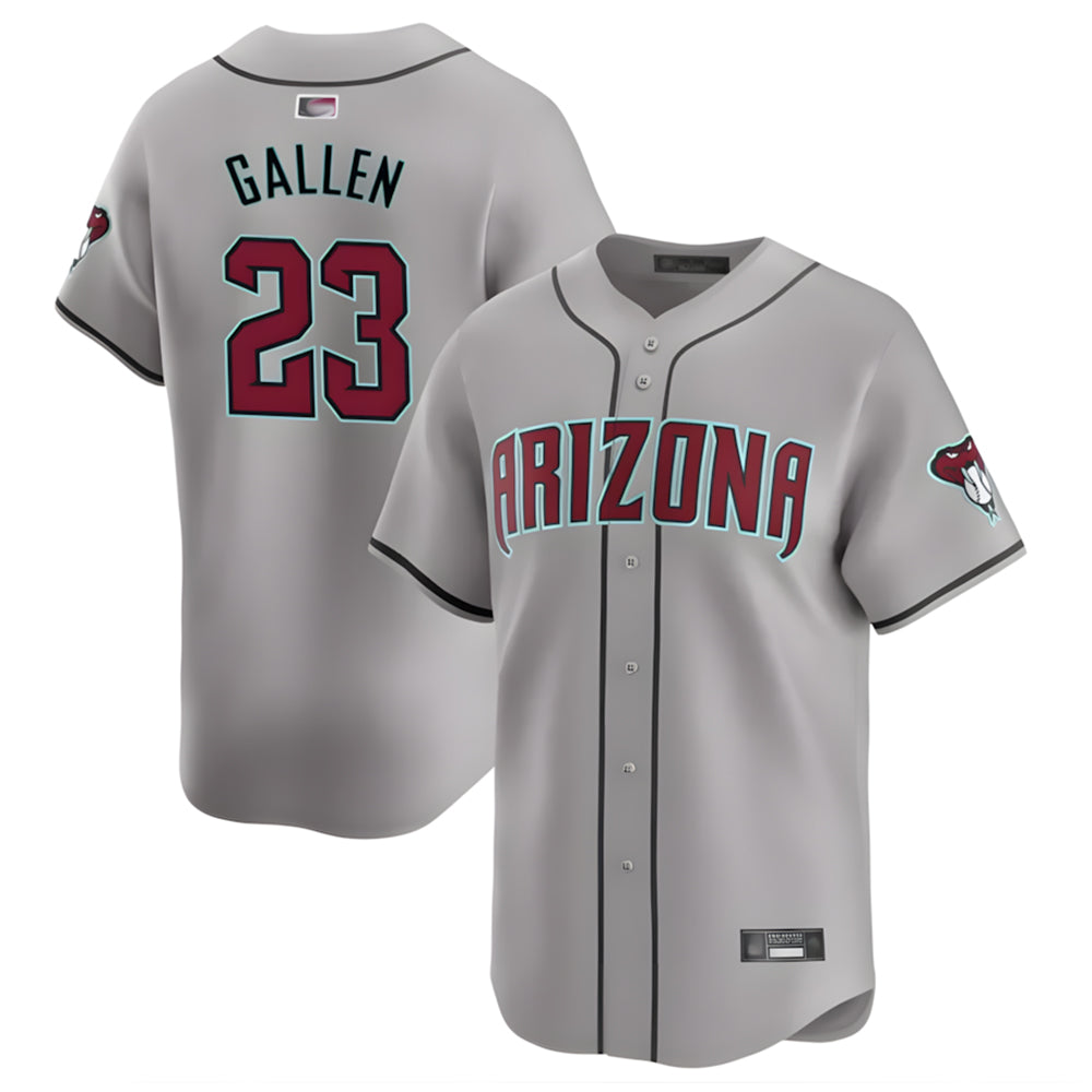 Punc A.Diamondbacks #23 Zac Gallen Player Gray Replica Game Stitched Jerseys