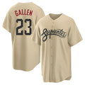 Punc A.Diamondbacks #23 Zac Gallen Player Light Brown City Connect Cool Replica Stitched Jerseys