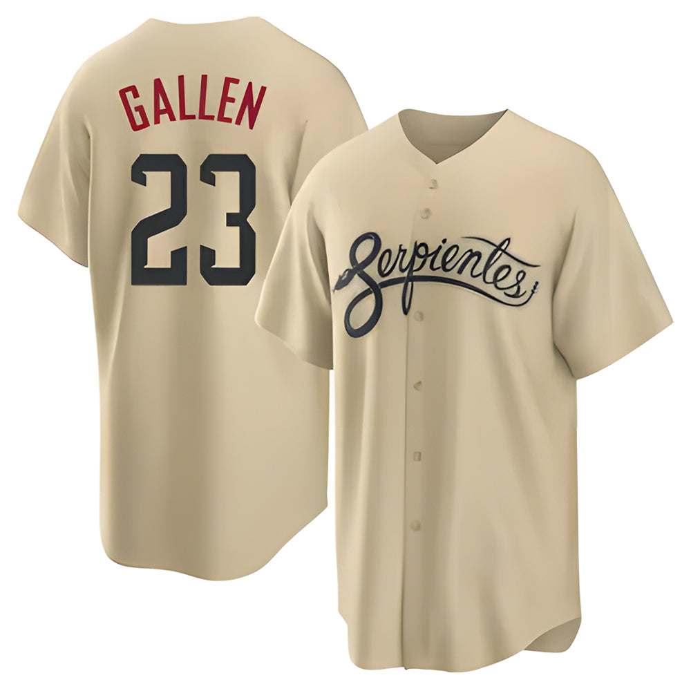 Punc A.Diamondbacks #23 Zac Gallen Player Light Brown City Connect Cool Replica Stitched Jerseys