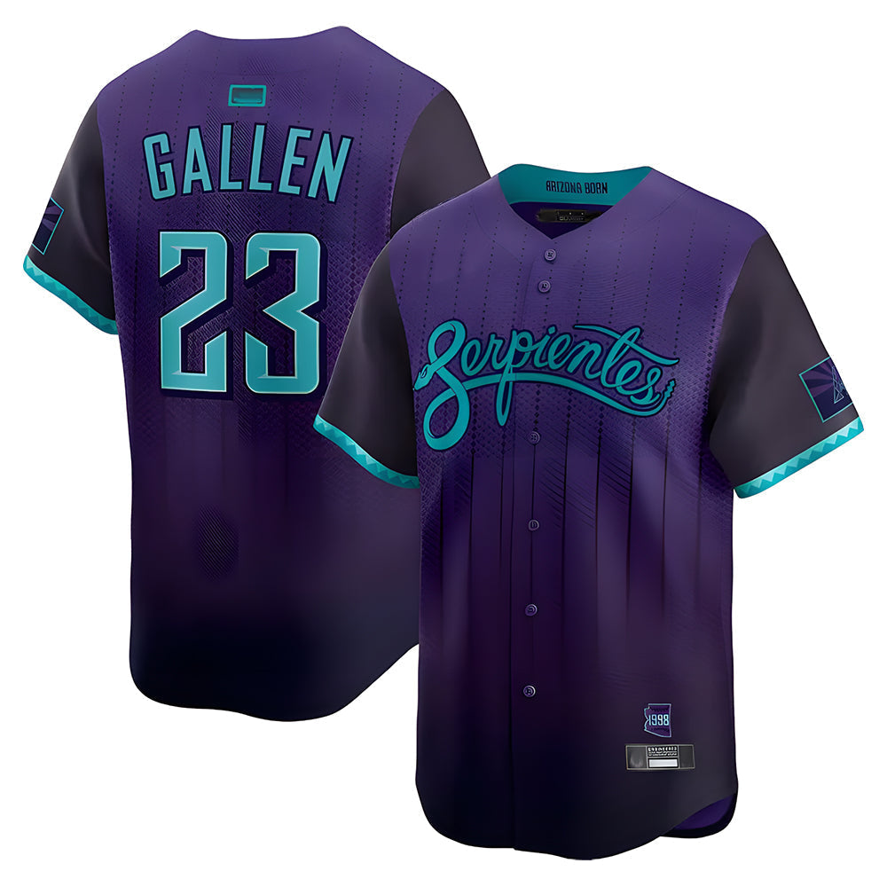 Punc A.Diamondbacks #23 Zac Gallen Player Purple City Connect Limited Vapor Stitched Jerseys