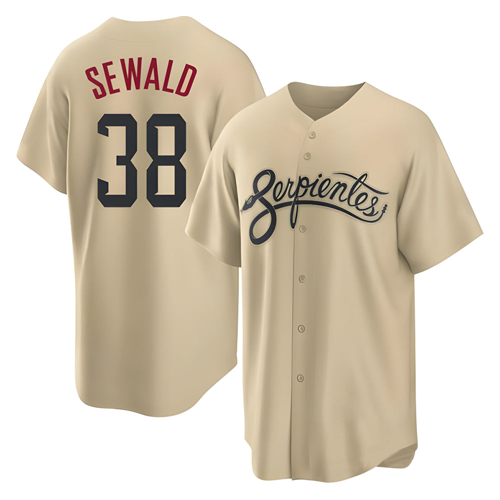 Punc A.Diamondbacks #38 Paul Sewald Player Gold City Connect Cool Stitched Jersey