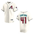 Punc A.Diamondbacks #41 Carlos Santana Player Cream game time Stitched Jersey