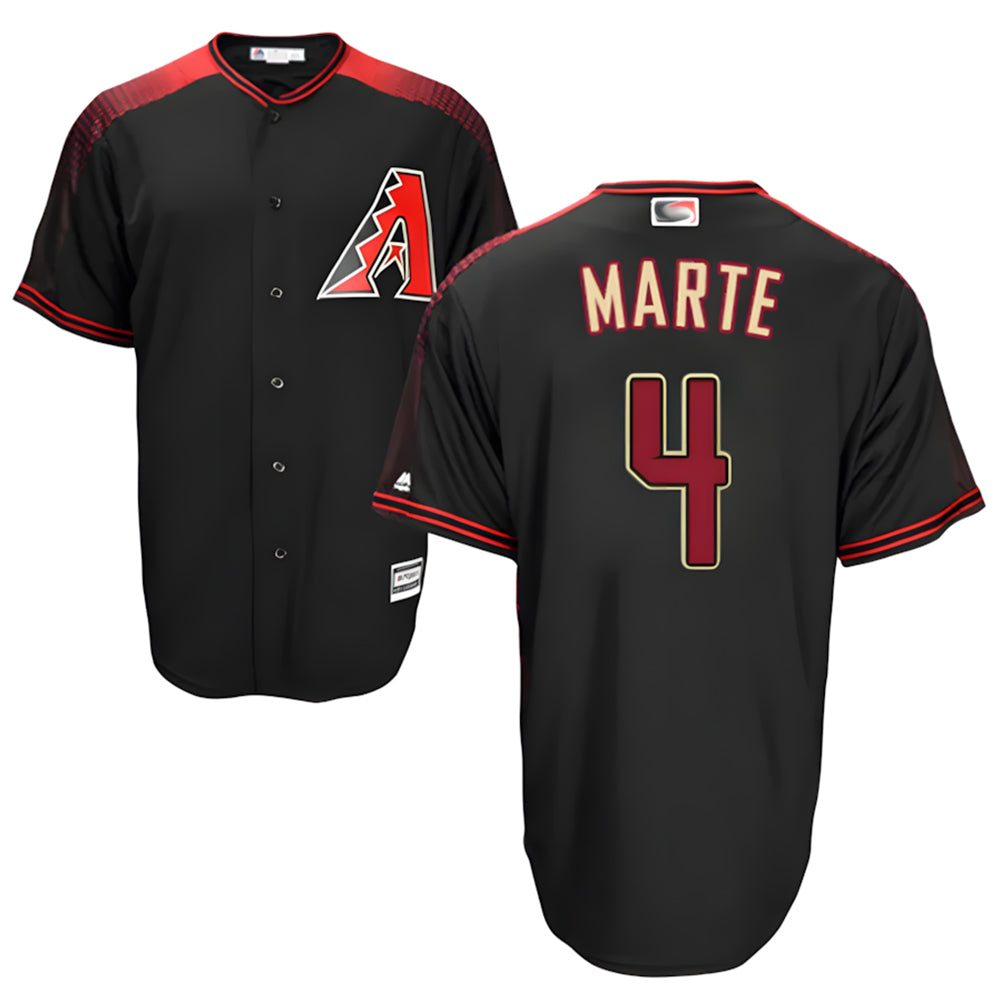 Punc A.Diamondbacks #4 Ketel Marte Player Black Big & Tall Replica Limited Stitched Jerseys