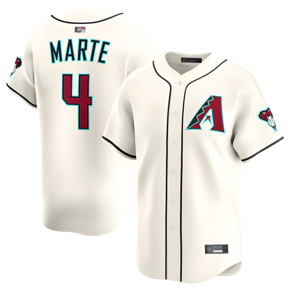 Punc A.Diamondbacks #4 Ketel Marte Player Cream Limited Stitched Jerseys