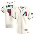 Punc A.Diamondbacks #4 Ketel Marte Player Cream Limited Stitched Jerseys