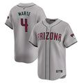 Punc A.Diamondbacks #4 Ketel Marte Player Gray Replica Game Stitched Jerseys