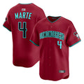 Punc A.Diamondbacks #4 Ketel Marte Player Red Home Limited Stitched Jerseys