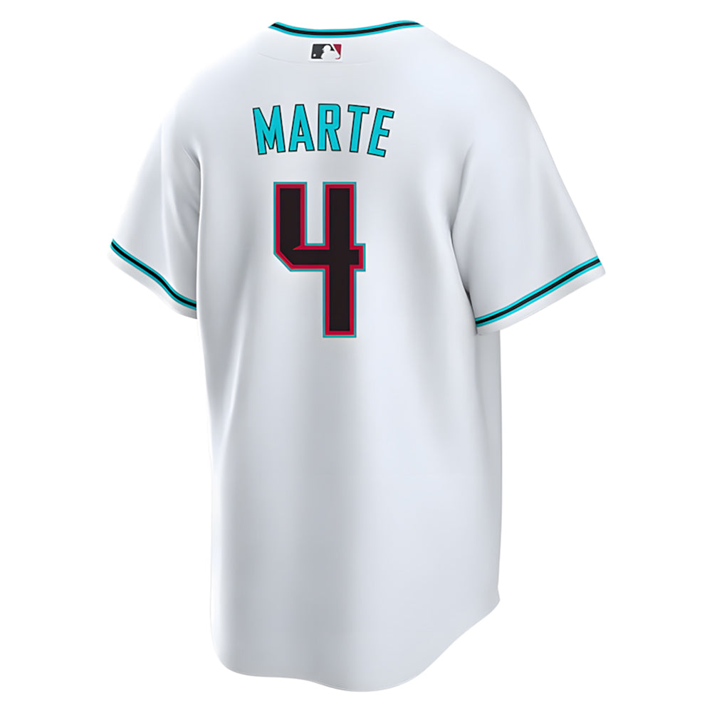 Punc A.Diamondbacks #4 Ketel Marte Player White Replica Alt Game Stitched Jerseys