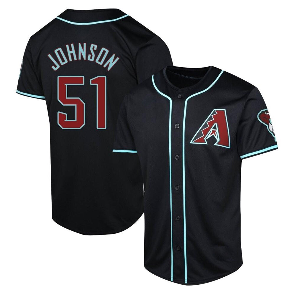 Punc A.Diamondbacks #51 Randy Johnson Player Black Limited Alternate Stitched Jerseys