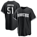 Punc A.Diamondbacks #51 Randy Johnson Player Black White Replica Alternate Stitched Jerseys