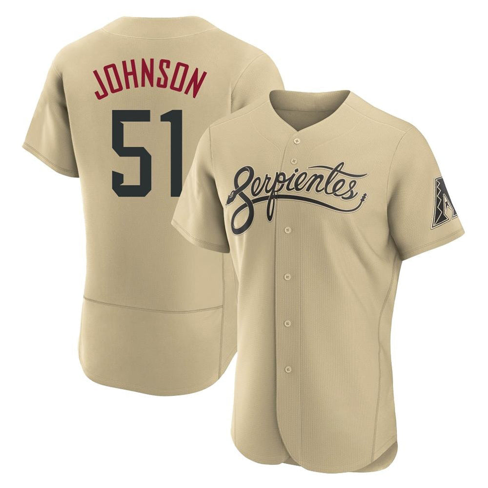 Punc A.Diamondbacks #51 Randy Johnson Player Gold City Connect Stitched Jerseys