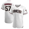 Punc A.Diamondbacks #57 Eduardo Rodriguez Player White Crimson Home Stitched Jersey