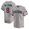 Punc A.Diamondbacks #8 James McCann Player Gray Limited Alternate Stitched Jersey