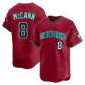 Punc A.Diamondbacks #8 James McCann Player Red Limited Alternate Stitched Jersey